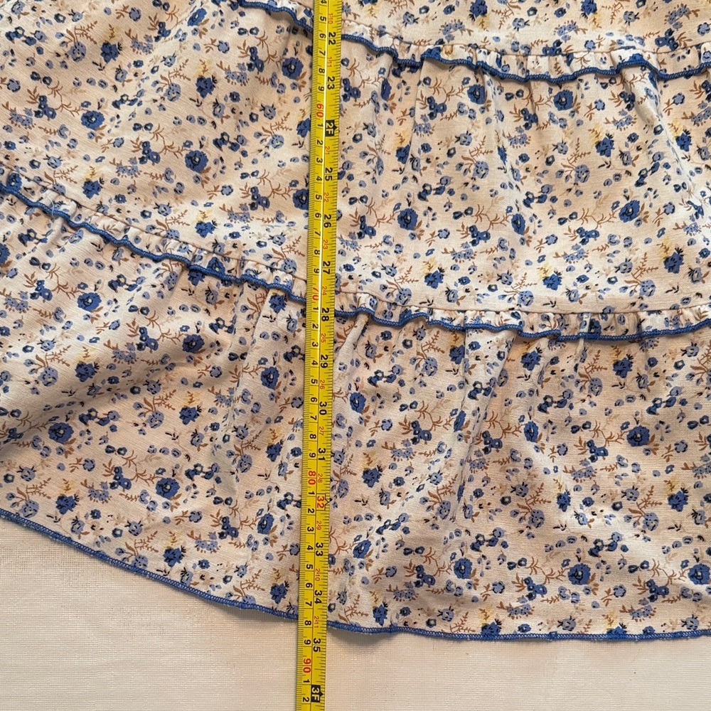 Japna Women's Blue Beige Floral Ruched Sundress Size M - Picture 10 of 14